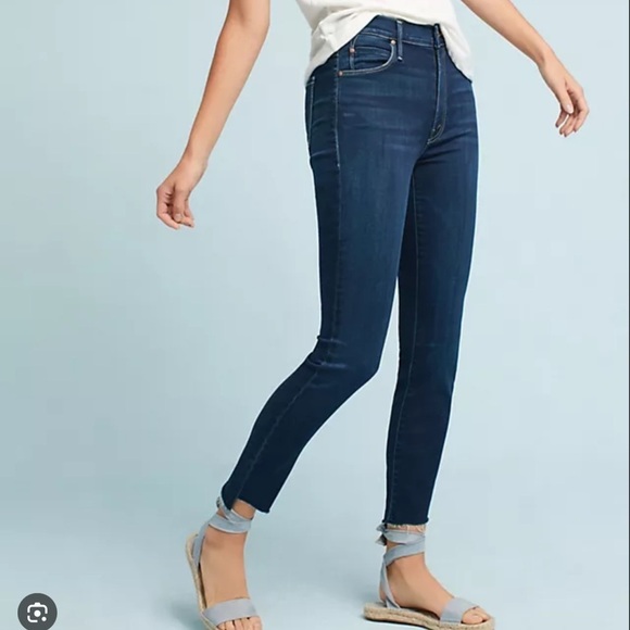MOTHER Denim - Mother The Stunner Zip Ankle Step Fray Size 25 NWOT